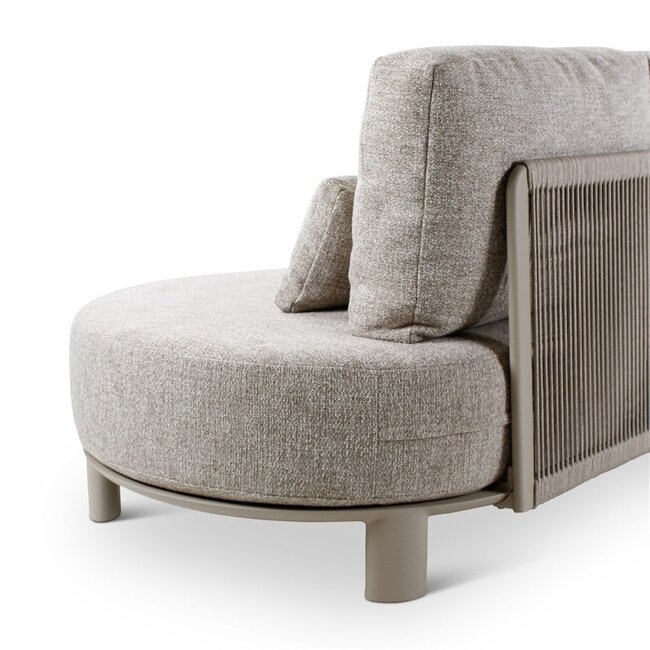 NIMBO 2-zit alu topo met stone weving incl QDF kussens ensis + cover