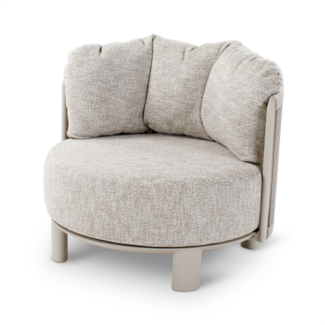 Castle line NIMBO lounge alu topo met stone weving incl QDF kussens ensis + cover