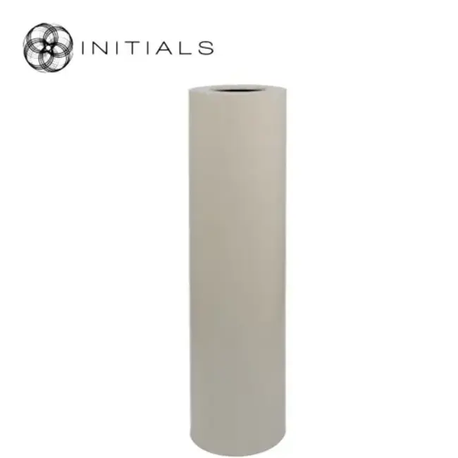 stand tower raw iron ivory round L + basic topaz glass candleholder 100 cm + 35 cm