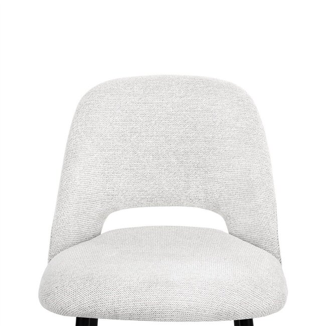 OMIS counterchair naturel, antraciet metalen poten