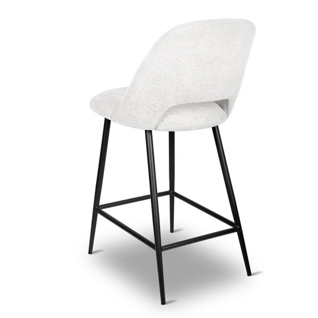 OMIS counterchair naturel, antraciet metalen poten