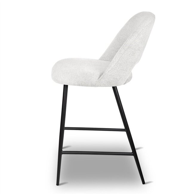 OMIS counterchair naturel, antraciet metalen poten