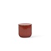 Dekocandle Flowerpot striped red glazed with cover scented (black giftbox) dia 16x15 cm lavende