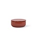 Dekocandle Bowl striped red glazed with cover -in black box gift dia 26x12  Lavende