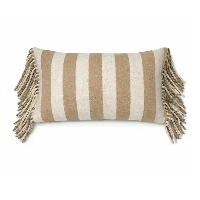 VDK Riviera stripe cushion TSL beige 30x50