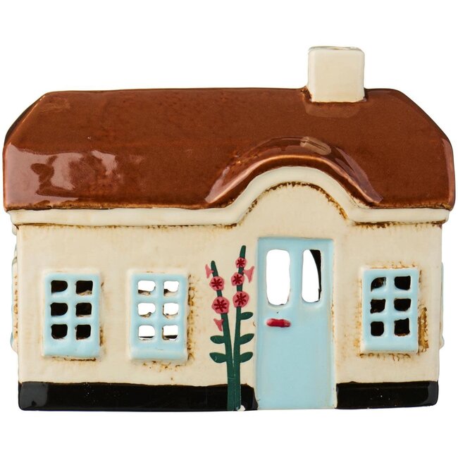 hOUSE F TEALIGHT ebeltoft light blue door