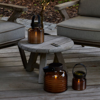 Sirius Aston Solar jar dia 14 x H16 cm Amber /brown