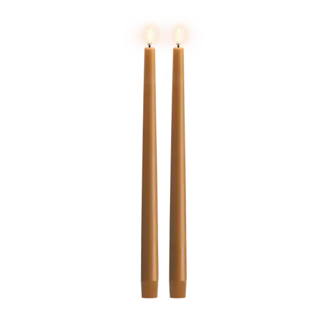 LED taper candle wild honey smooth 2 pack 2.3X32 cm
