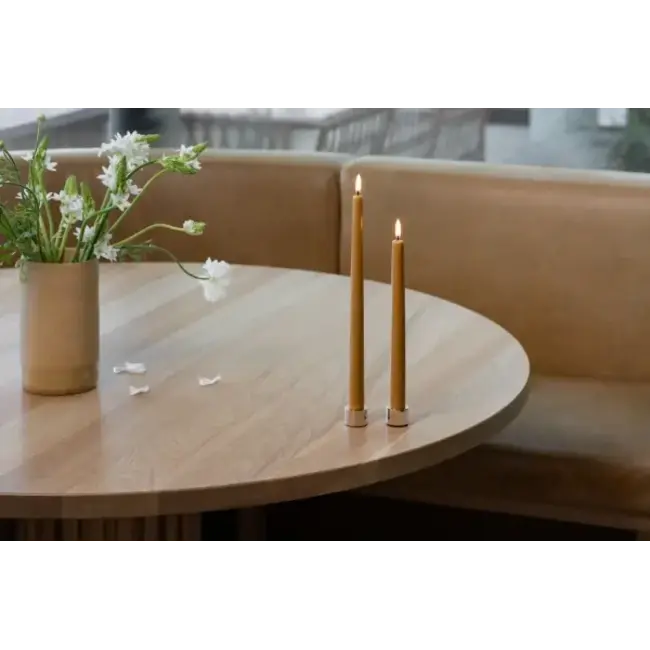 LED taper candle wild honey smooth 2 pack 2.3X32 cm