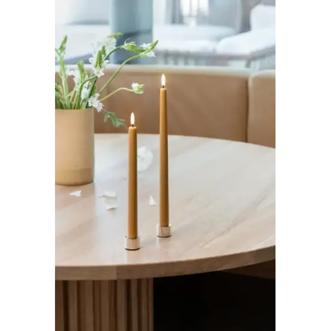 LED taper candle wild honey smooth 2 pack 2.3X32 cm
