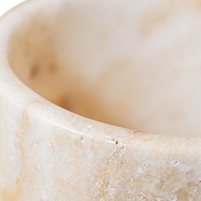 Feyza Onyx white round stormlight S