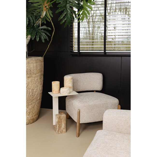 Feyza Onyx white round stormlight M