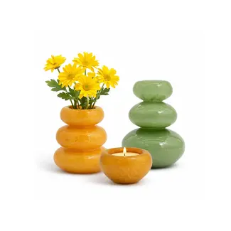 Menza by Veronique De Kock Bonnie vase big green H35 cm