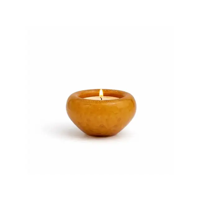Bonnie candleholder orange 12x12 cm