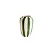 val pottery Funky flower XX LARGE dark green stripes