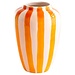 val pottery Funky flower vase XXLarge orange stripes H30 cm