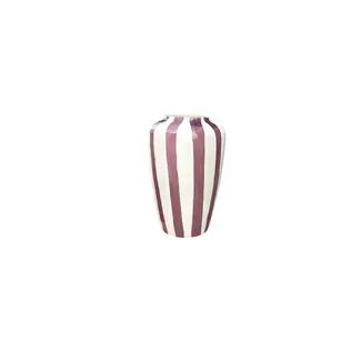 val pottery Funky Flower vase XX LARGE aubergine stripes H30 cm