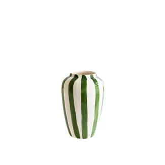 val pottery fUNKY Flower X large H25 cm dark green stripes