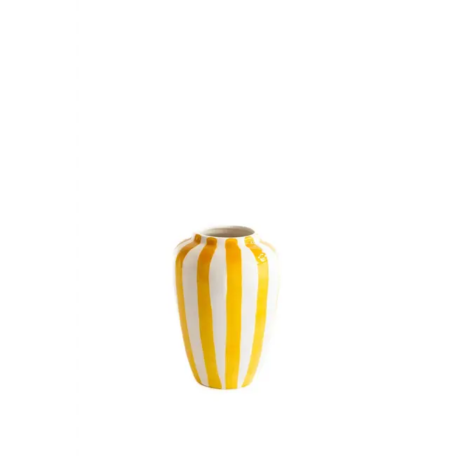 Funky Flower X large H25 yellow stripes