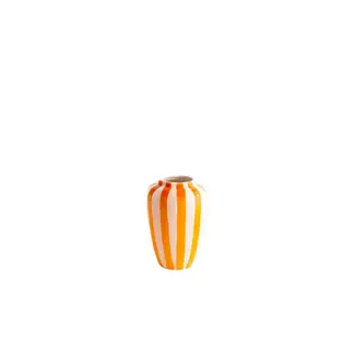 val pottery Funky flower X LARGE H25 cm orange stripes
