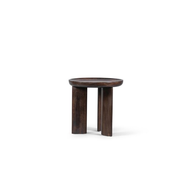 Sidetable dia 45x45 cl walnut finish small