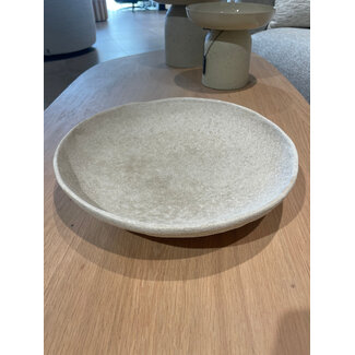 Marckdael Arezzo plate Tosca taupe sand ceramics dia 36