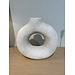 Marckdael Lucca vase taupe donut sand ceramics 26x9X27 cm