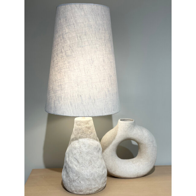 Lucca vase taupe donut sand ceramics 26x9X27 cm