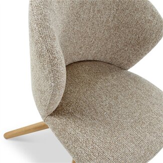 Castle line Torino draaistoel sand houten poten