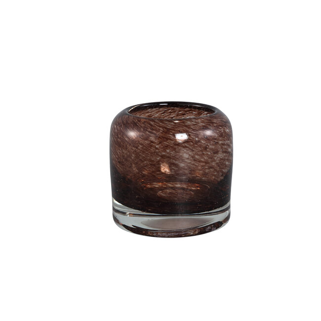 Jalenn Dark Brown heavy bubble glas tealigt M