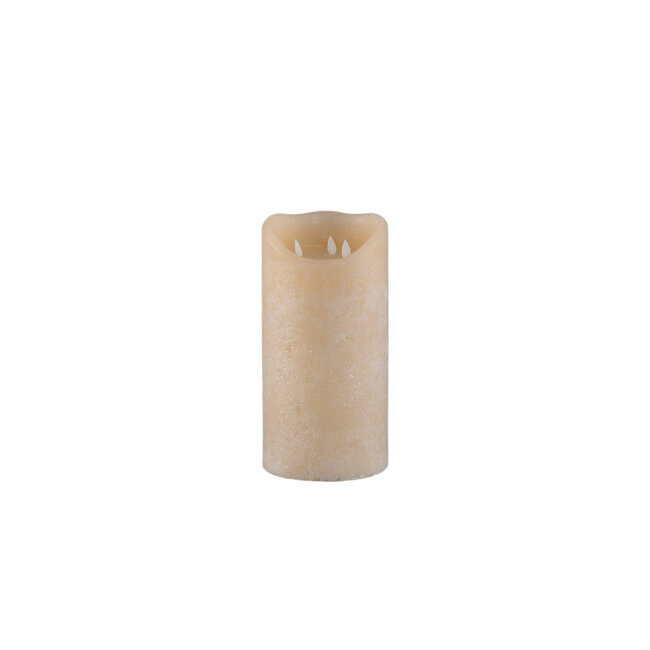 PTMD Led light candle New rustic ivory movable flame S