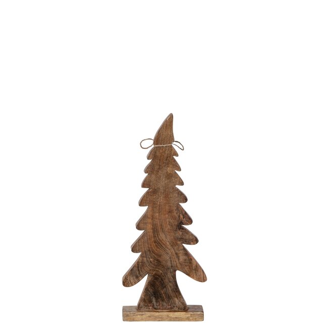 Denneboom met strik mangohout wit 27X6,5X62 cm