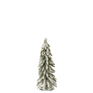 jline kerstboom met sneeuw groen/wit 12X12X32 CM