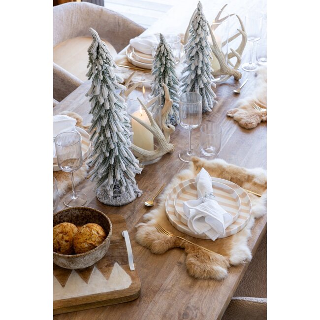kerstboom met sneeuw groen/wit 12X12X32 CM
