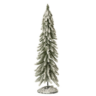 jline kerstboom met sneeuw groen wit 16X16X56 CM
