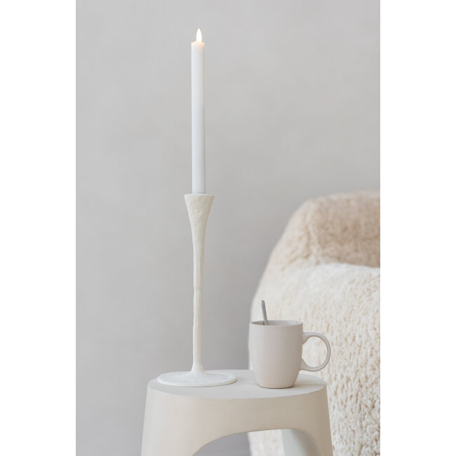 kandelaar aluminium wit set of 2