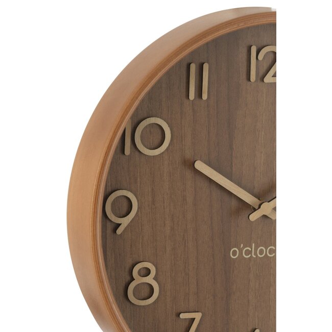wandklok donker small 30X30X4.5 CM