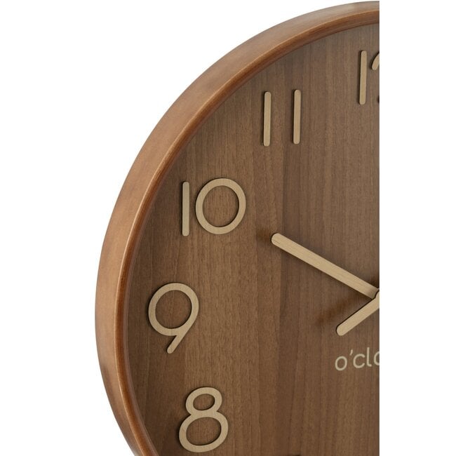 wandklok donker hout 53X53X5.5 cm)