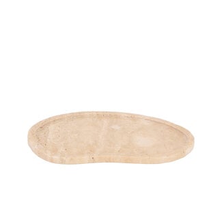 PTMD Elvera nautral travertine organic shaped plate M