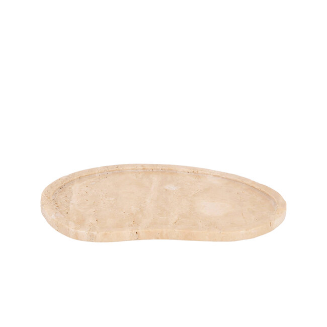 Elvera nautral travertine organic shaped plate M