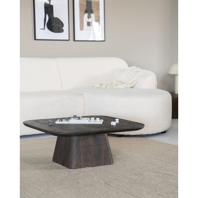 Salonttafel Aron vierkant 80x80 cm bruin