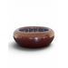 Dekocandle Bowl glazed brown small indoor dia 28x10 cm 7wicks