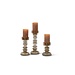 Dekocandle Set van 3 glazen kandelaren met ring dia 14X H 20_28_37 cm