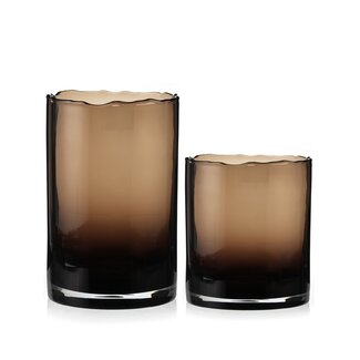 Dekocandle Hurricane organic rim small mocha dia 15x23 CM