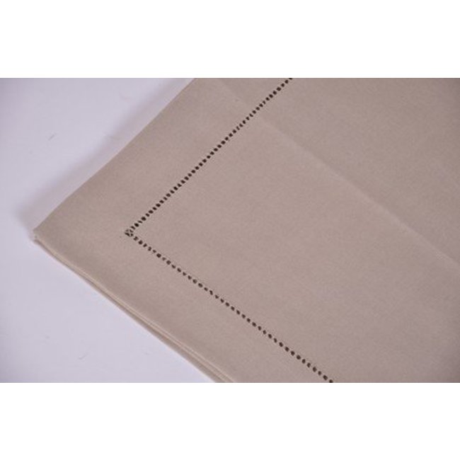 Tafelnap 170x300 taupe hemstitch