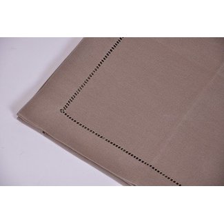 Tafelnap 150x250 dark taupe hemstitch