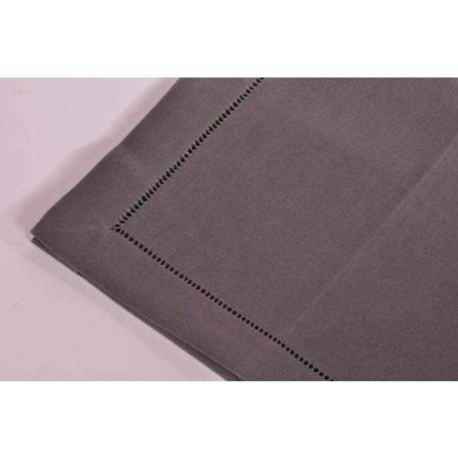 Tafelnap 150x250 dark grey hemstitch