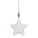 Xmas Carol white fabric hanger star