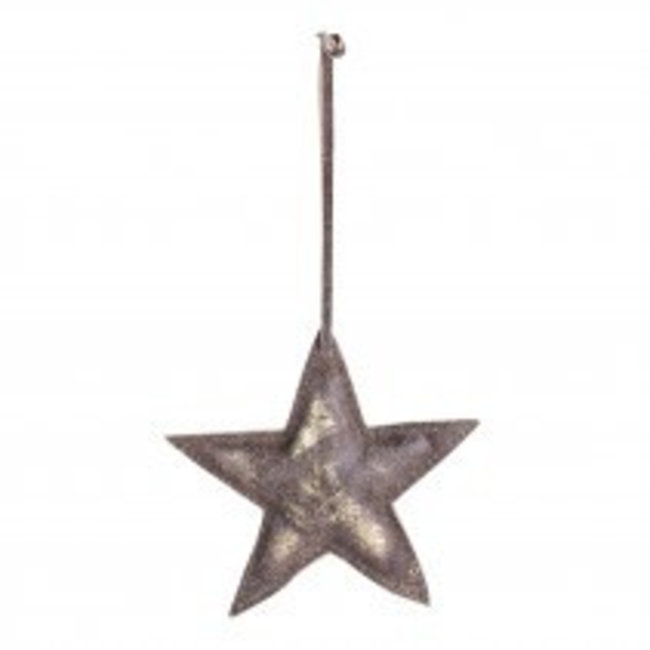 christmas leather copper hanging star