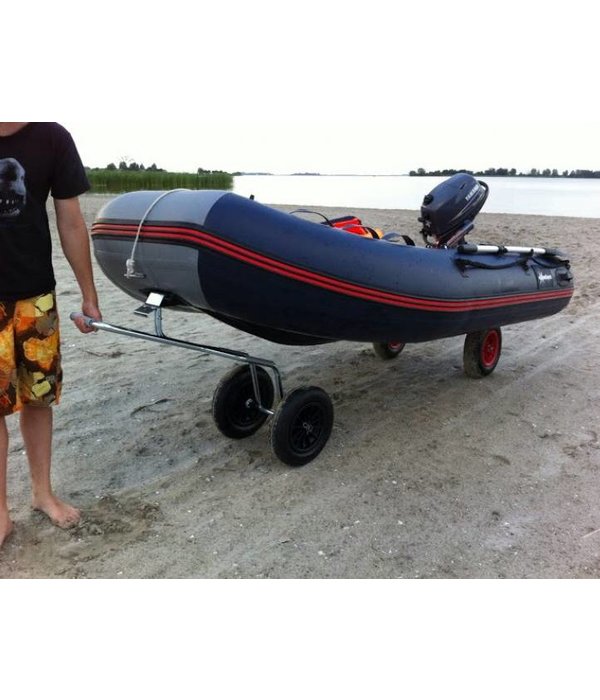 Opklapbare wielen voor een rubberboot RVS - Heborshop Opklapbare wielen voor een rubberboot RVS - Heborshop